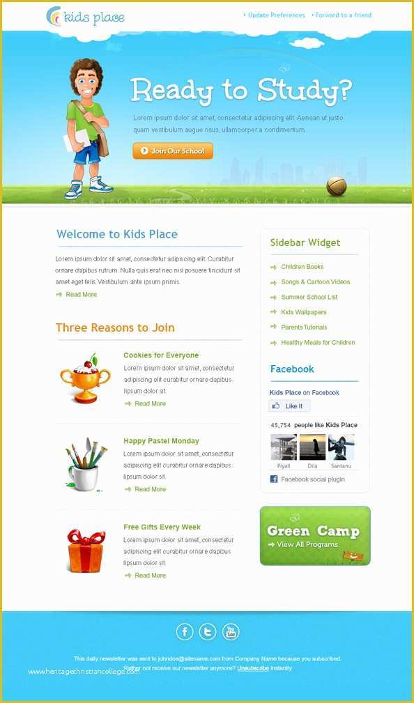 Online Newsletter Templates Free Of Kids Newsletter Template Free Mail Templates