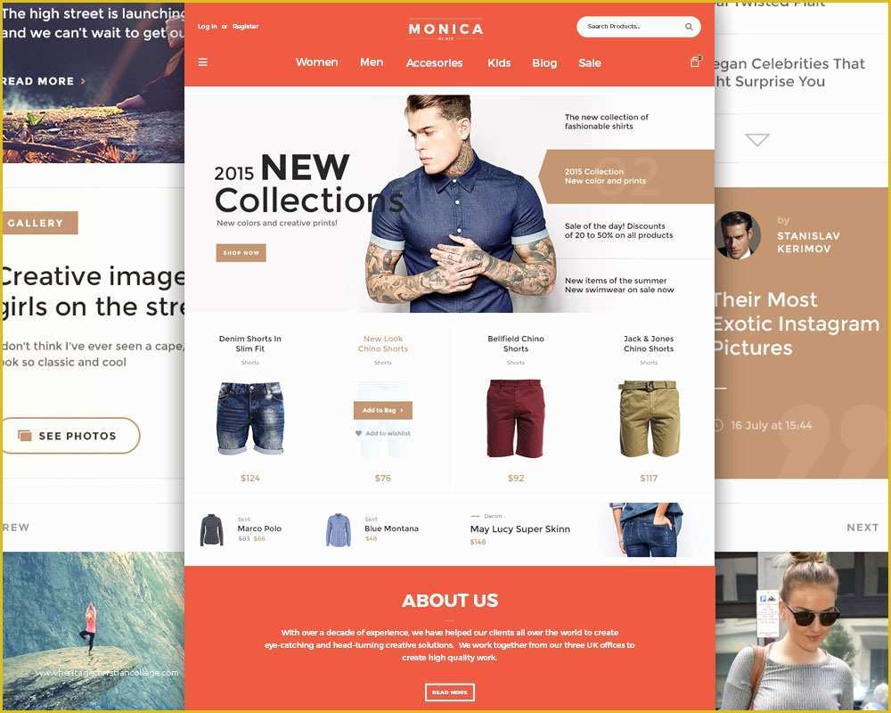 Online Shopping Templates Free Download In PHP Of Creative Fashion E Merce Website Template Free Psd