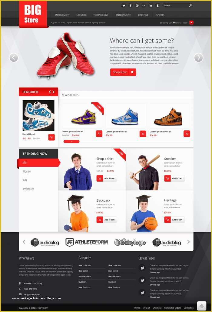 Online Shopping Website Templates Free Download Of 15 Best Free E Merce Web Templates Psd 2014