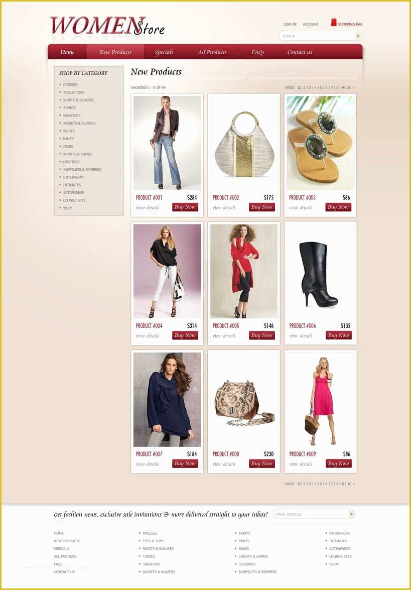 Online Shopping Website Templates Free Download Of Shopping Website Template