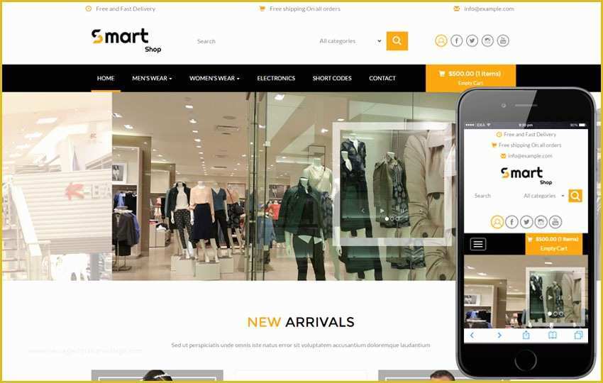 Online Shopping Website Templates Free Download Of Smart Shop A E Merce Flat Bootstrap Responsive Web Template