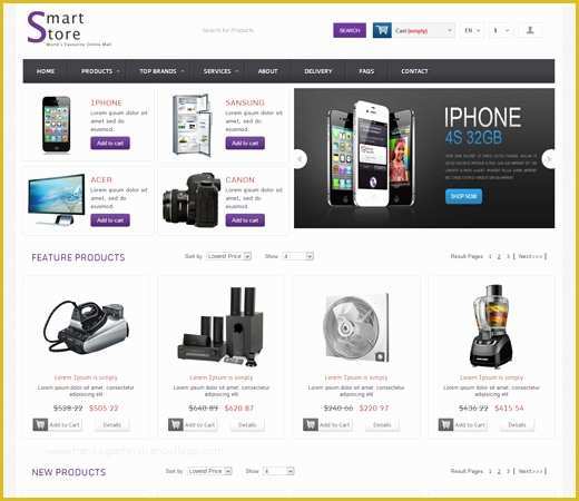 Online Shopping Website Templates Free Download Of Smart Store Line Shopping Cart Mobile Website Template