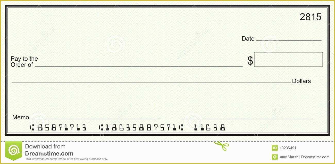 Oversized Check Template Free Of Blank Check Template