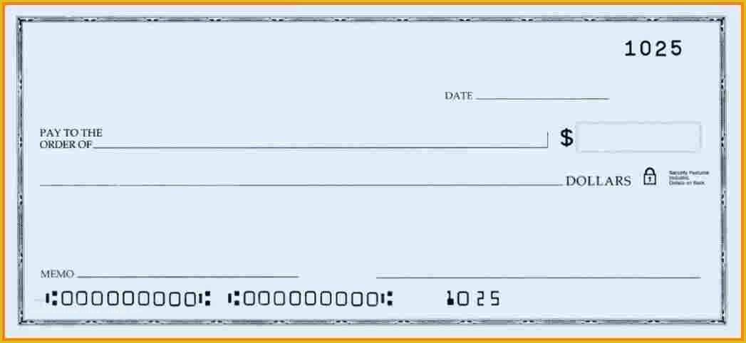 Oversized Check Template Free Of Fake Check Template For Presentation 