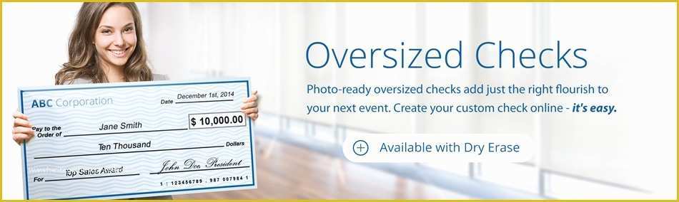 Oversized Check Template Free Of Oversized Checks &amp; Big Checks