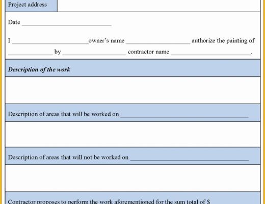 Painting Company Website Templates Free Download Of Blank Contract forms Mughals