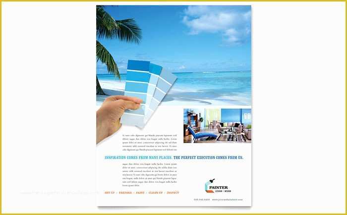 Painting Company Website Templates Free Download Of House Painting Contractor Flyer Template Design