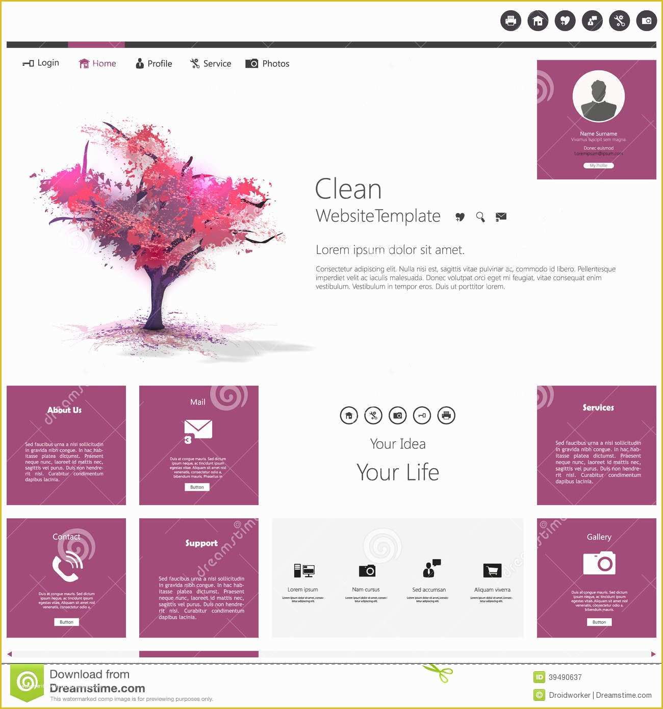 Painting Company Website Templates Free Download Of Modern Flat Website Template with Beautiful Flowering