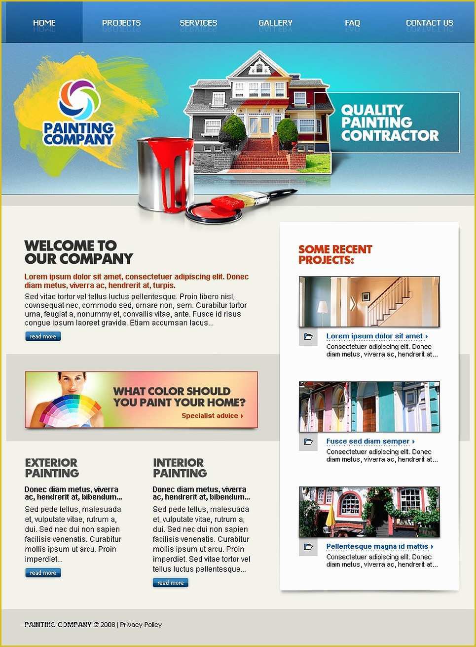 Painting Company Website Templates Free Download Of Painting Pany Website Template