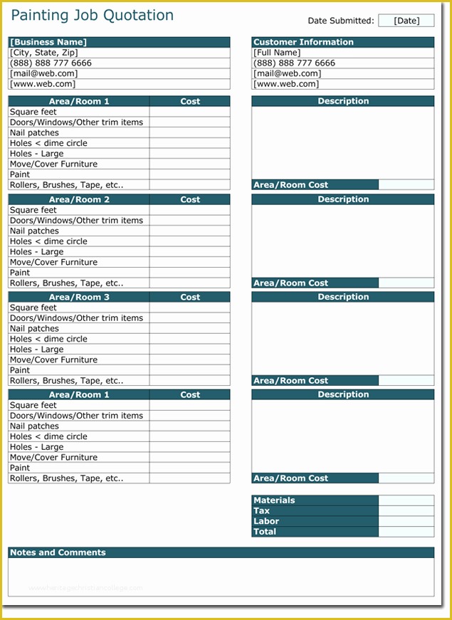 Painting Company Website Templates Free Download Of Quotation Templates – Download Free Quotes for Word Excel