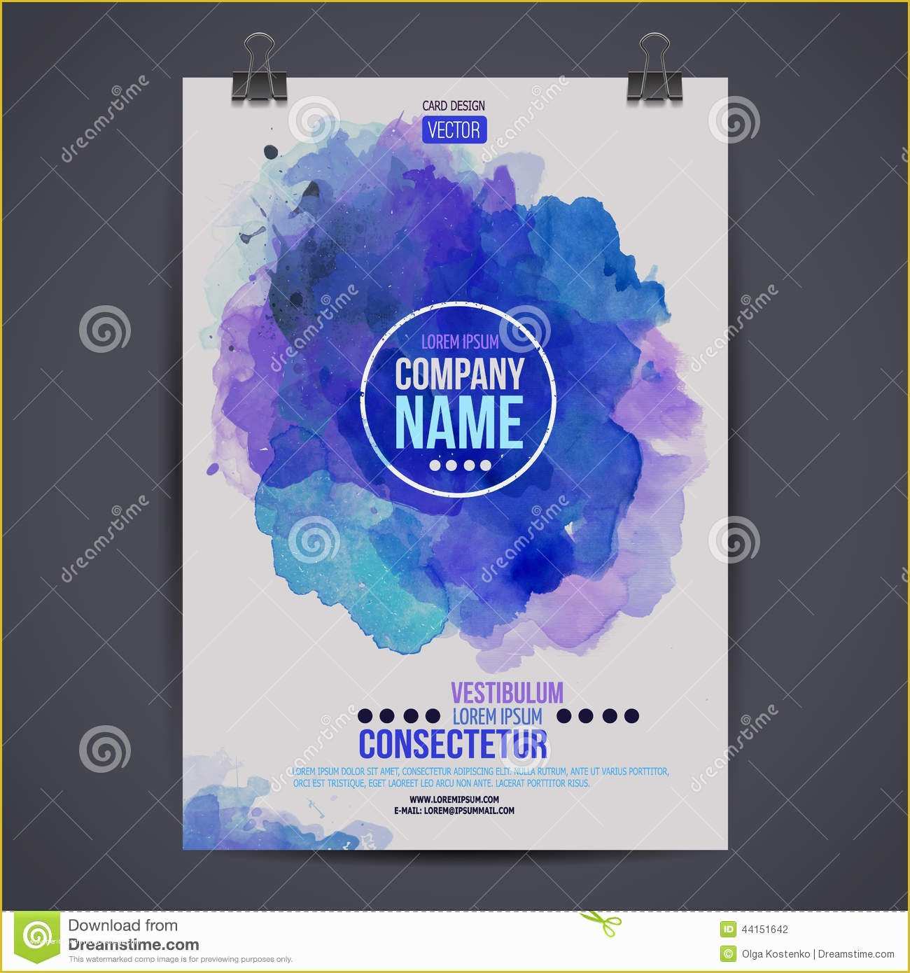 Painting Company Website Templates Free Download Of Vector Watercolor Poster Stock Vector Illustration Of
