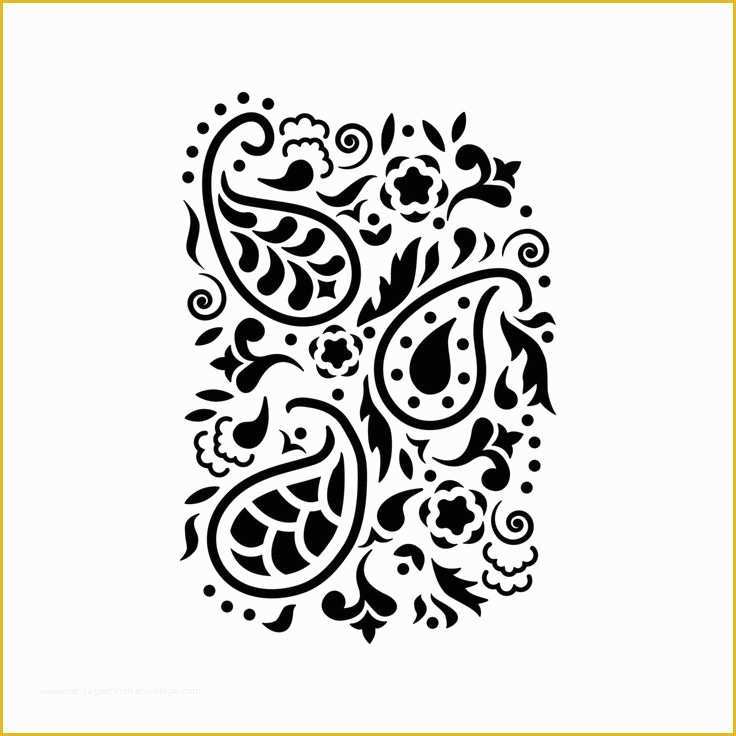 Paisley Stencil Templates Free Of 1000 Ideas About Paisley Stencil On Pinterest
