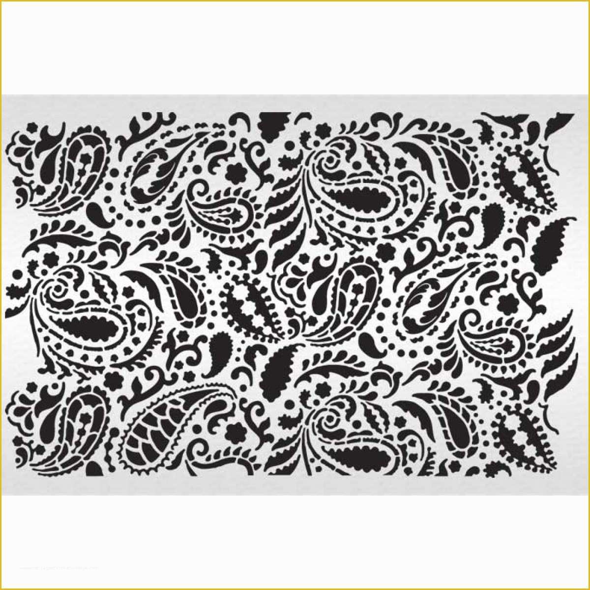 Paisley Stencil Templates Free Of 18 Stencils Paisley Design Paisley Pattern