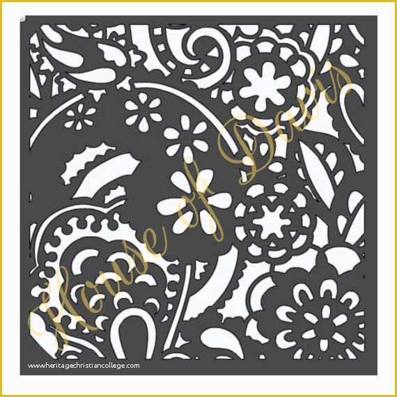 Paisley Stencil Templates Free Of 25 Best Ideas About Paisley Stencil On Pinterest