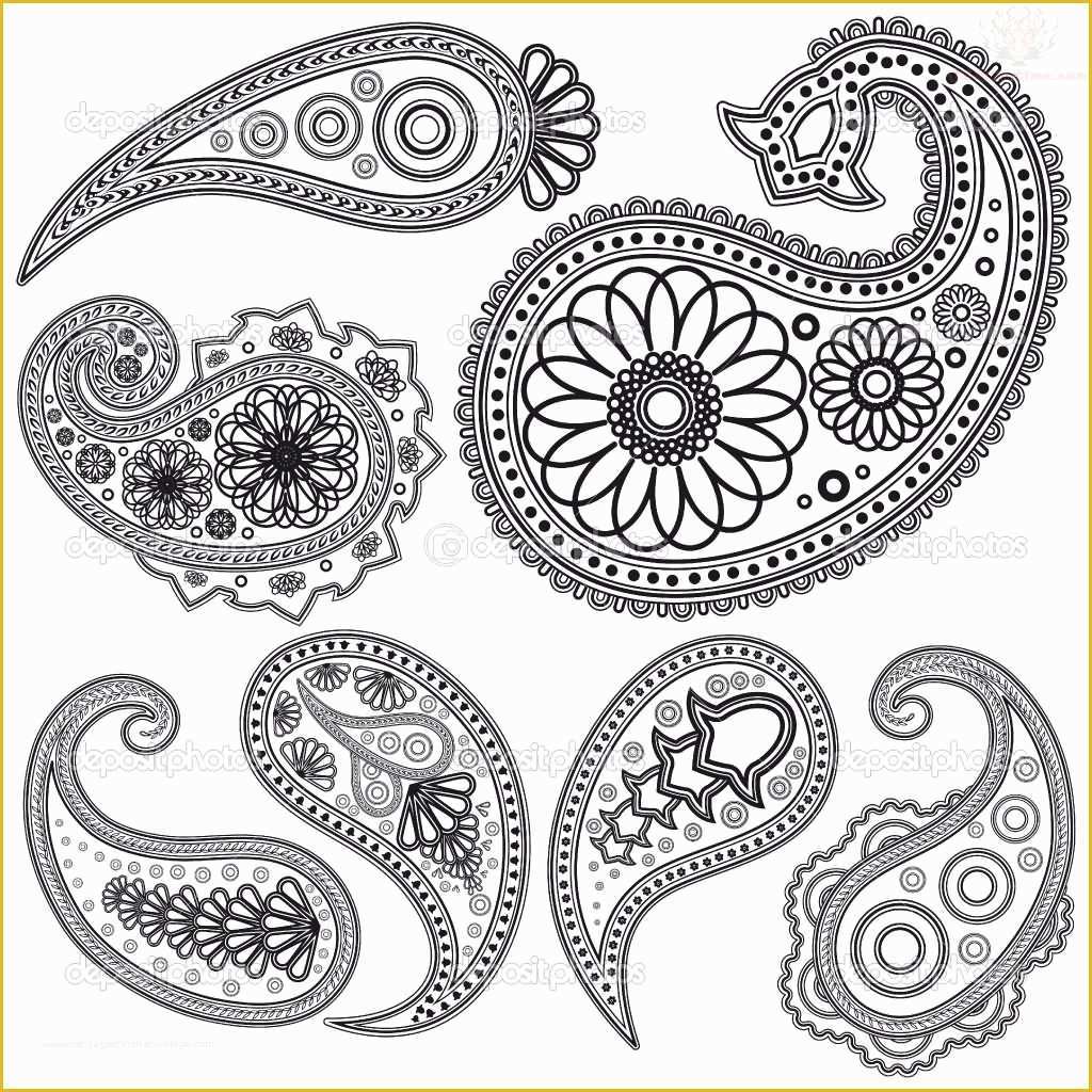 Paisley Stencil Templates Free Of Paisley Pattern Tattoo & Designs
