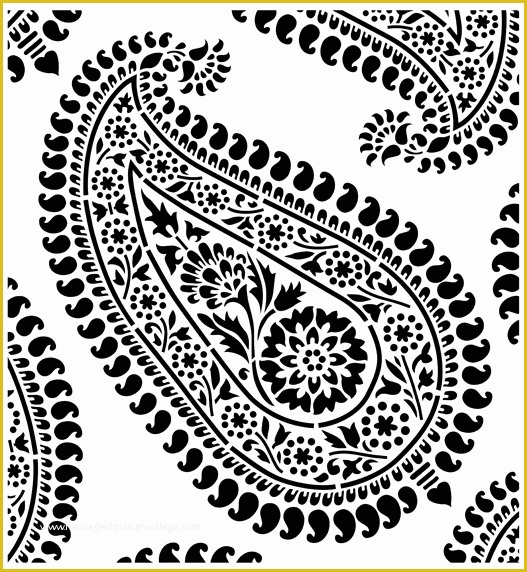 Paisley Stencil Templates Free Of Paisley Repeat Stencil From the Stencil Library Online