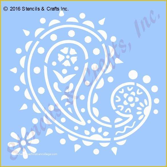 Paisley Stencil Templates Free Of Paisley Stencil Leaf Flower Templates Motifs Stencils