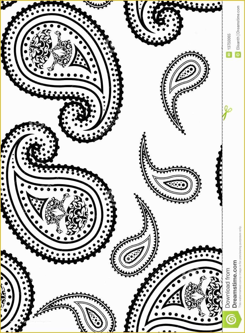 Paisley Stencil Templates Free Of Vector Seamless Paisley Pattern Stock Vector