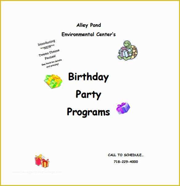 Party Program Template Free Of 12 Birthday Program Templates Pdf Psd