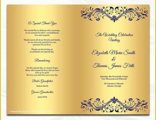 Party Program Template Free Of 7 Wedding Dinner Program Templates Psd Ai