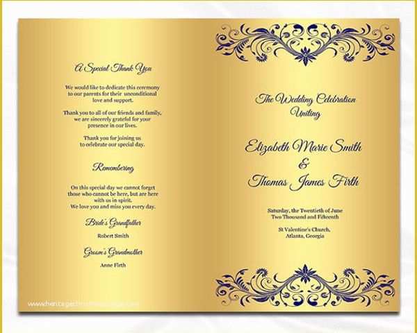 Party Program Template Free Of 7 Wedding Dinner Program Templates Psd Ai