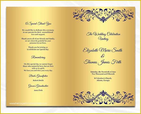 Party Program Template Free Of 7 Wedding Dinner Program Templates Psd Ai