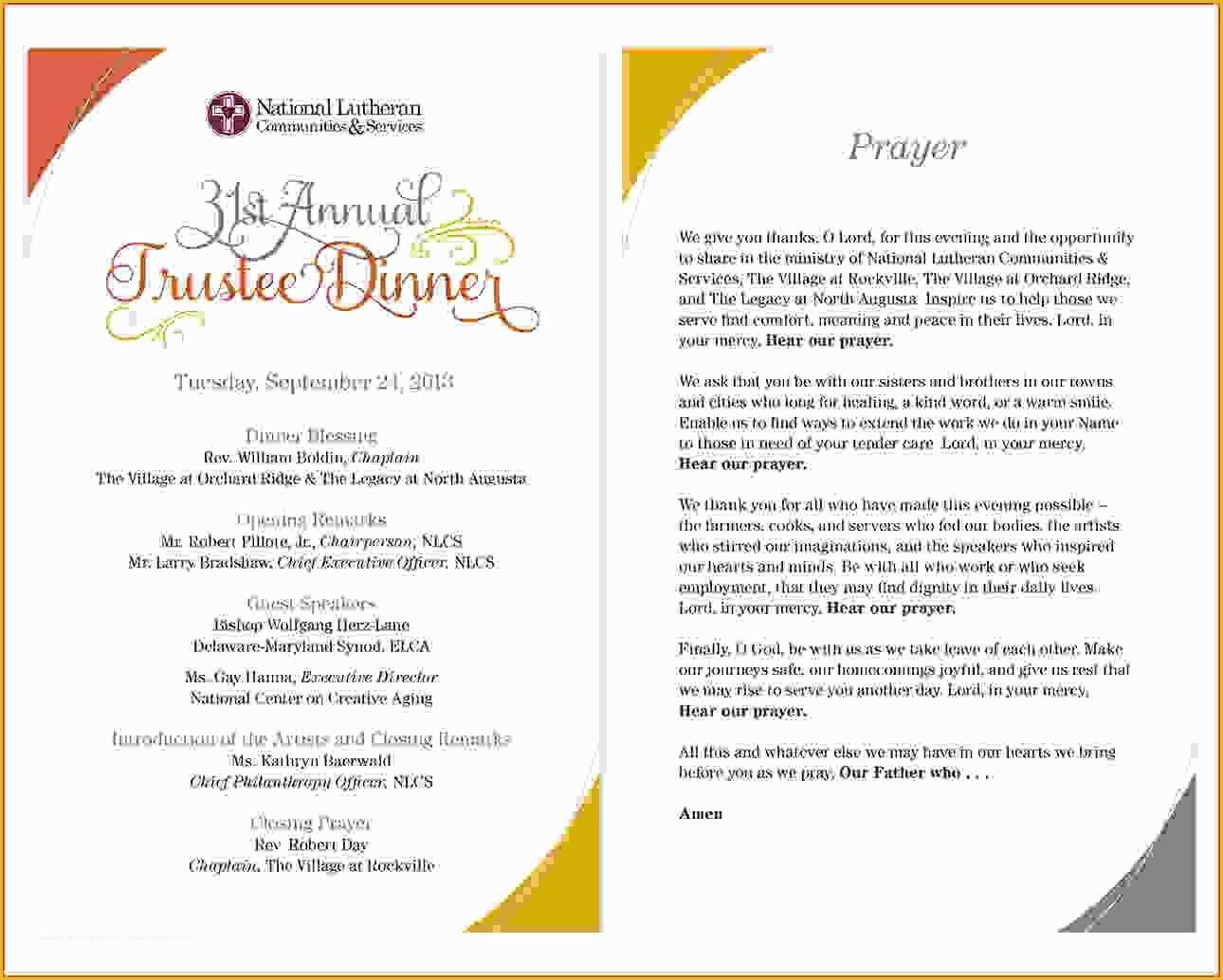 Party Program Template Free Of event Program Template Indesign