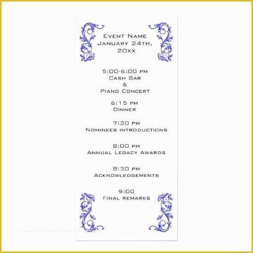 Party Program Template Free Of event Program Template