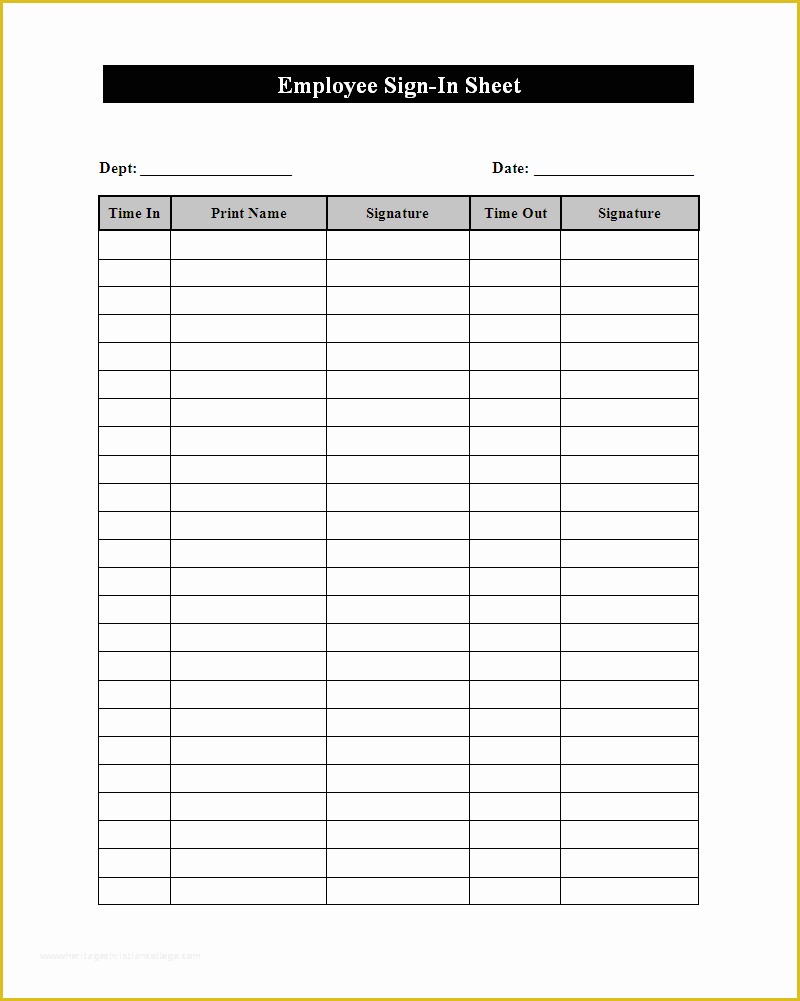 Patient Sign In Sheet Template Free Of 4 Sign In Sheets Templates