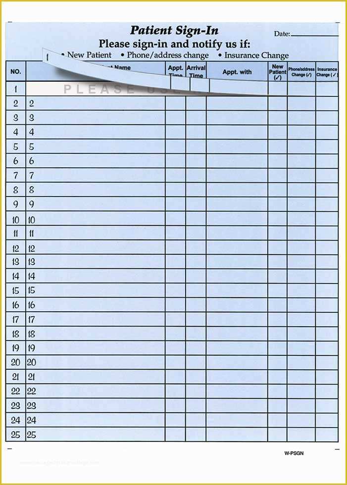 Patient Sign In Sheet Template Free Of Hipaa Patient Sign In Sheets Health forms &amp; Systems Inc