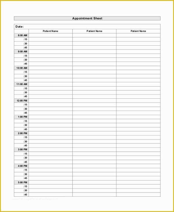 Patient Sign In Sheet Template Free Of Patient Sign In Sheet Templates
