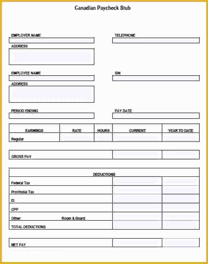 Pay Stub Template Word Document Free Of 15 Blank Adp Pay Stub