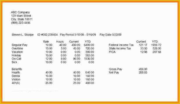 Pay Stub Template Word Document Free Of 6 Fake Paycheck Stubs Online