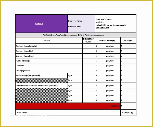 Pay Stub Template Word Document Free Of 62 Free Pay Stub Templates Downloads Word Excel Pdf Doc