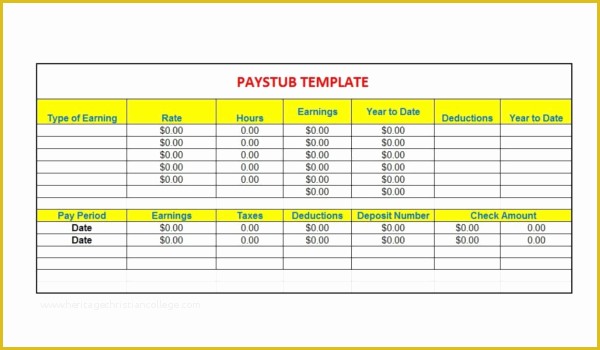 Pay Stub Template Word Document Free Of 62 Free Pay Stub Templates Downloads Word Excel Pdf Doc