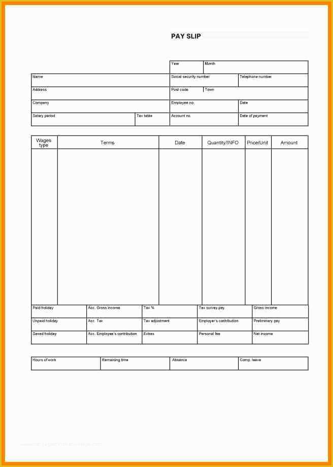 Pay Stub Template Word Document Free Of 7 Free Printable Pay Stub Template