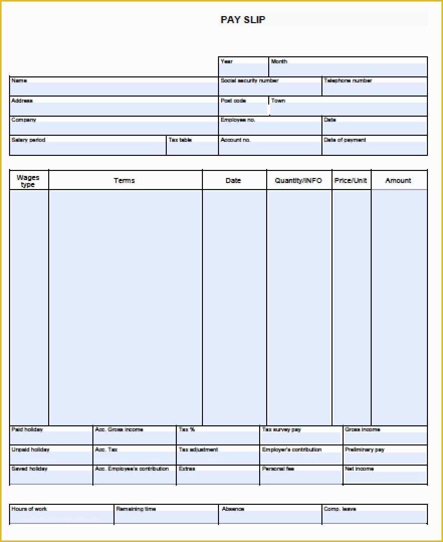 Pay Stub Template Word Document Free Of Check Stub Template Free
