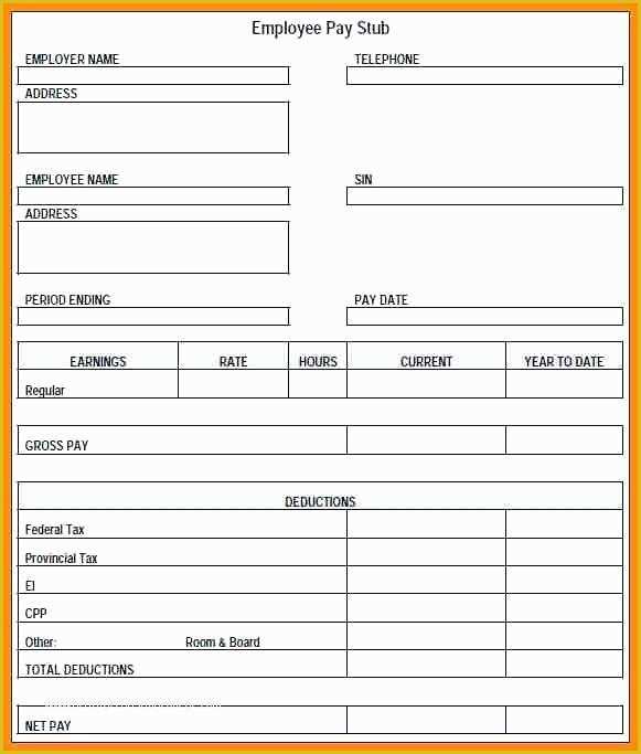 Pay Stub Template Word Document Free Of Free Pay Stub Template Word Document Slip Paycheck