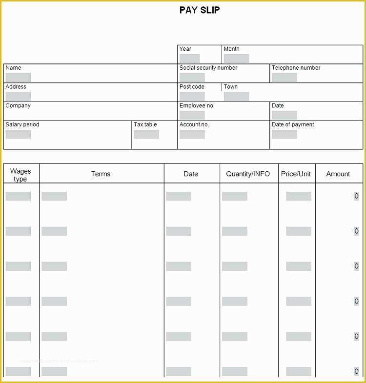 Pay Stub Template Word Document Free Of Free Pay Stub Template Word Document Slip Paycheck