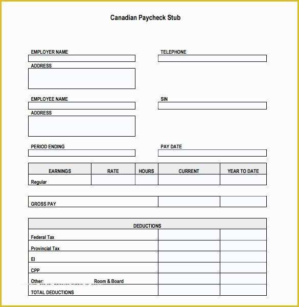 Pay Stub Template Word Document Free Of Pay Stub Template 15 Download Free Documents In Pdf