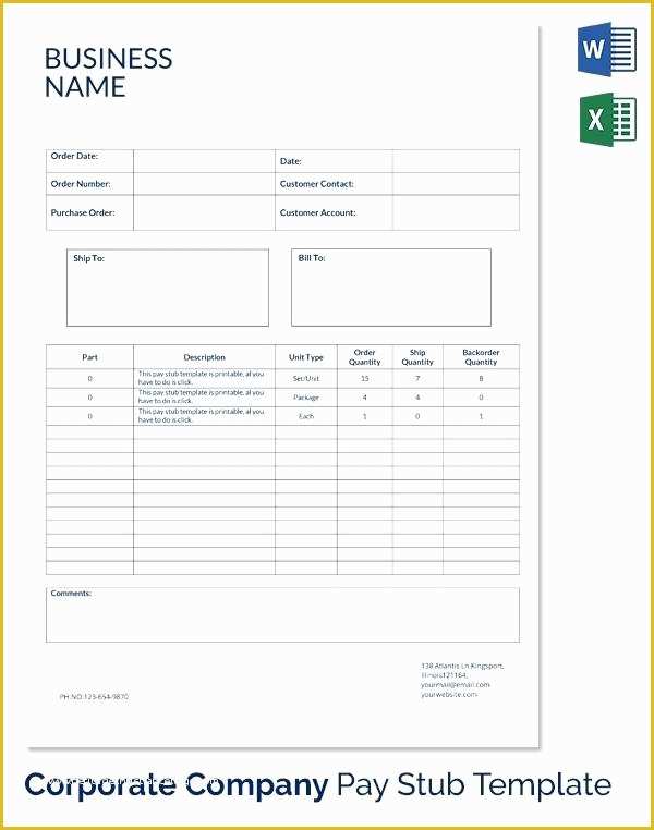 Pay Stub Template Word Document Free Of Salary Receipt Templates Free Sample Example format