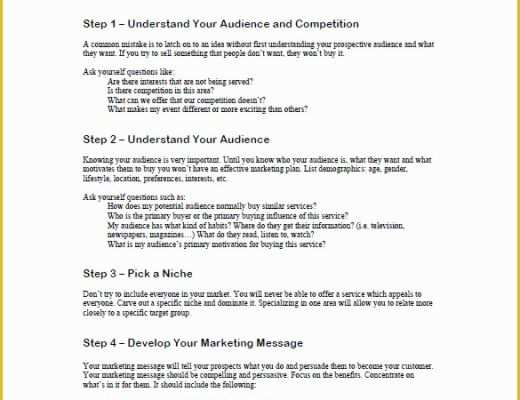 Personal Marketing Plan Template Free Of 11 Simple Marketing Plan Template Free Sample Example