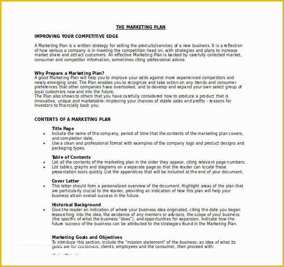 Personal Marketing Plan Template Free Of 18 Marketing Plan Templates Free Word Pdf Excel Ppt