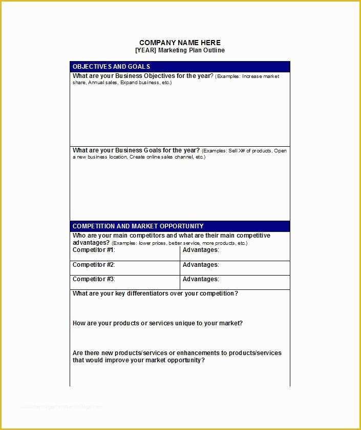 Personal Marketing Plan Template Free Of 33 Free Professional Marketing Plan Templates Free