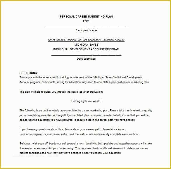 Personal Marketing Plan Template Free Of 9 Marketing Plan Templates Free Sample Example format