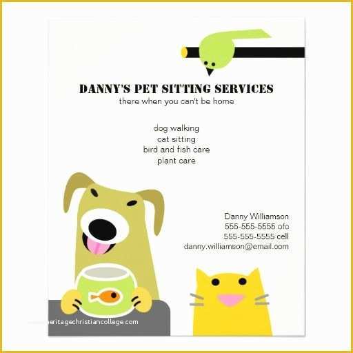 Pet Sitting Templates Free Of Pet Sitting Business Flyer