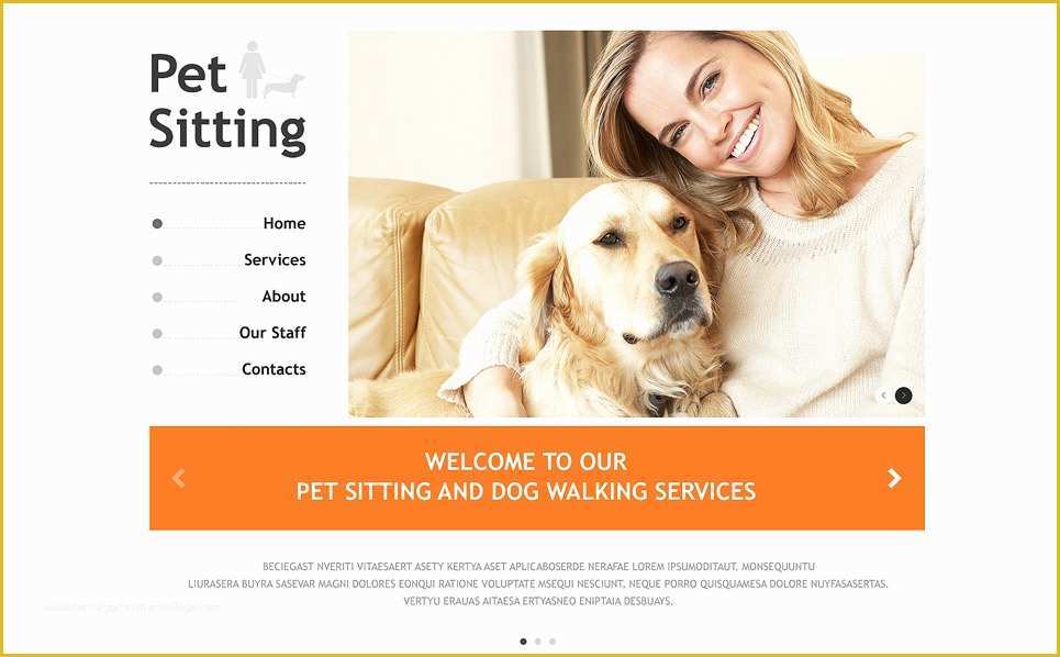 Pet Sitting Templates Free Of Pet Sitting Responsive Website Template