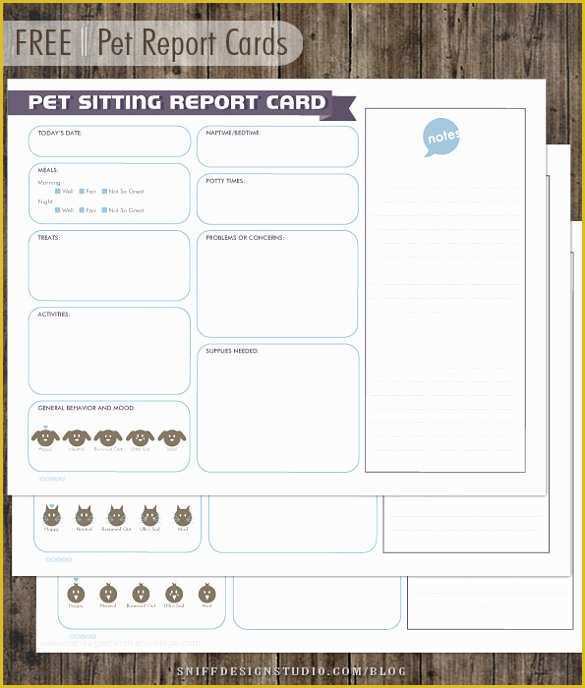 Pet Sitting Templates Free Of Report Card Template 28 Free Word Excel Pdf Documents