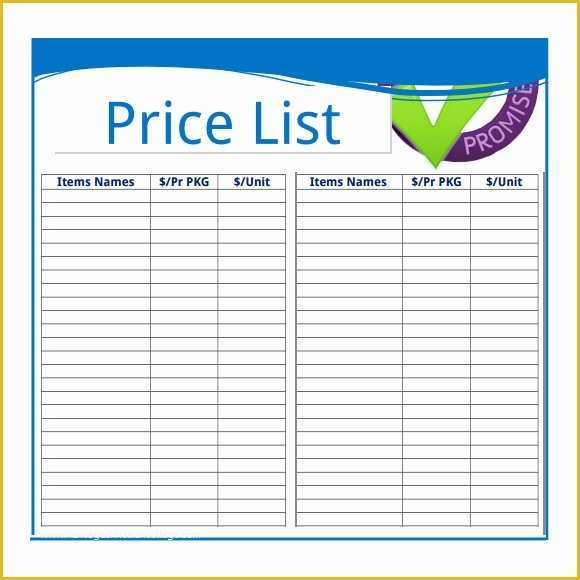 Photography Price List Template Free Download Of 8 Sample Price Sheets