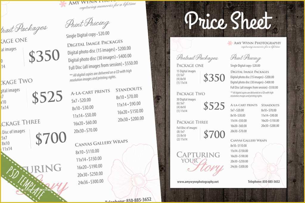 Photography Price List Template Free Download Of Modern Graphy Price List Template Deals